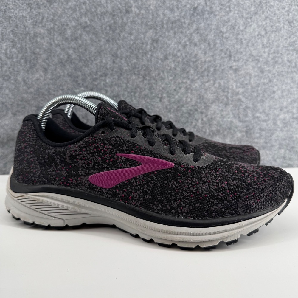 Brooks Anthem 2 Running Shoes Womens 9 Black Pink Knit DNA 1202931B054